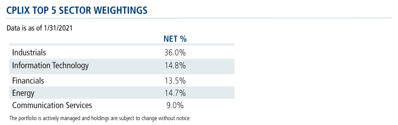 cplix top 5 sector weighting